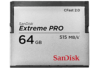 SANDISK CFast ExtremePro 525MB/s - Compact Flash-Speicherkarte (64 GB, 525, Grau)