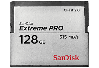 SANDISK CFast ExtremePro 525MB/s - Compact Flash-Speicherkarte (128 GB, 525, Grau)