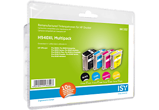 ISY ISY IHI-332 - Cartucce per stampanti - Compatibile con: HP 940XL - Nero/Ciano/Magenta/Giallo -  (Nero/Ciano/Magenta/Giallo)