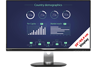 PHILIPS 258B6QUEB/00 - Moniteur, 24.9 ", WQHD, 75 Hz, Noir