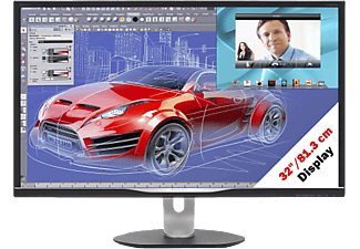 PHILIPS Brilliance LCD-Monitor mit LED-Hintergrundbel. u. MultiView BDM3270QP2/00 - Monitor, 32 ", QHD, 75 Hz, Schwarz