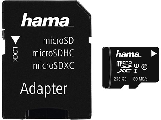 HAMA MIC-SDXC 256GB 80MB/S CL10+AD - Speicherkarte 