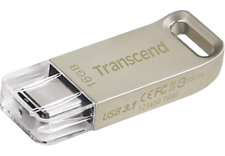 TRANSCEND JetFlash 850 - USB-Stick  (16 GB, Silber)