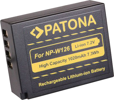 PATONA Akku pour NP-W126 - Batterie Li-Ion