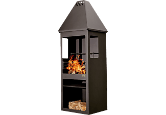 NOMLILO NOMLILO Pacoima - Caminetto giardino - Superficie: 2068 cm² (44 x 47 cm) - Nero - Barbecue a carbonella (Nero)