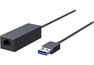 MICROSOFT Surface USB 3.0-zu-Gigabit-Ethernet-Adapter - 800 Mbps beim Download und Upload, Schwarz