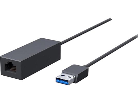 MICROSOFT Adaptateur USB 3 vers Ethernet Gigabit pour - 800 Mbps pour le téléchargement et le chargement, Noir