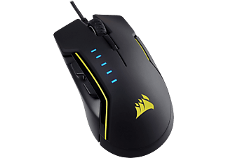 CORSAIR GLAIVE RGB - Gaming-Maus, 16000 dpi, Schwarz