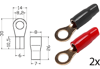 RTA de serrage RTA - Rouge/Noir - Cosse de jonction de câble annulaire (Rouge/Noir)