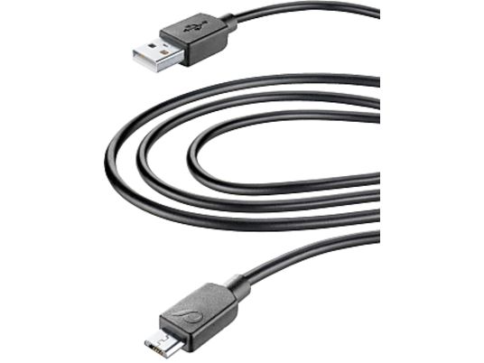 CELLULAR LINE USB CABLE HOME XL - Câble micro-USB (Noir)