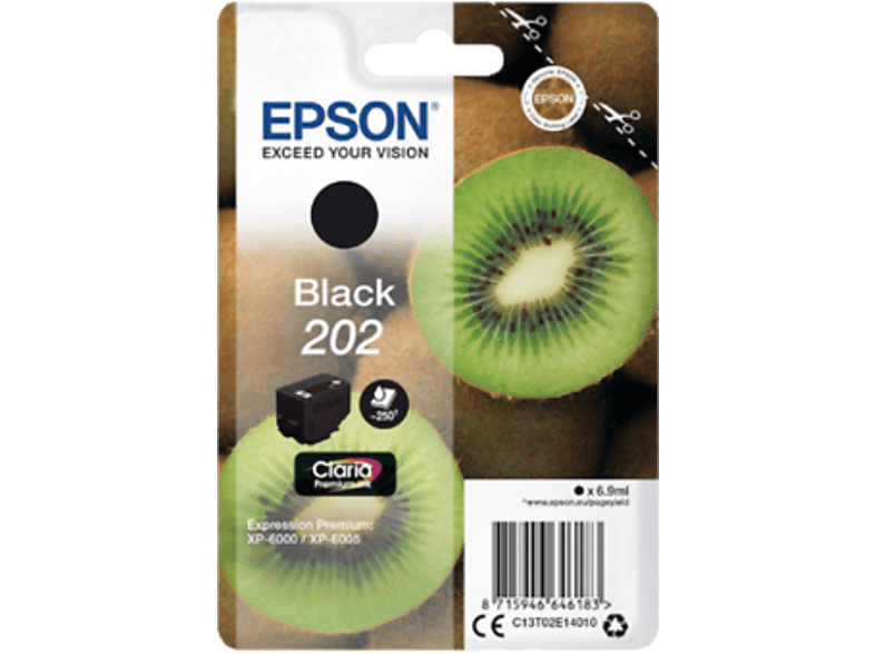 EPSON C13 T02E14010 202 Tintenpatrone Schwarz