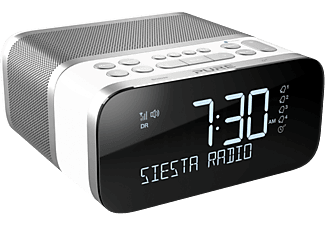 PURE DIGITAL PURE Siesta S6 - Radiosveglia DAB+/FM - Con display CrystalVue+ - Bianco - Radio digitale (DAB+, FM, Bianco)