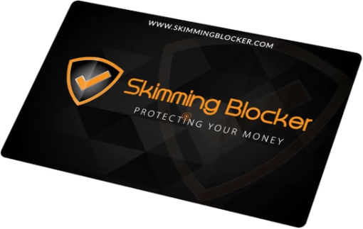 SKIMMING BLOCKER Blocker Protect Your Money - Schützt bis 12 NFC Karten (Schwarz)