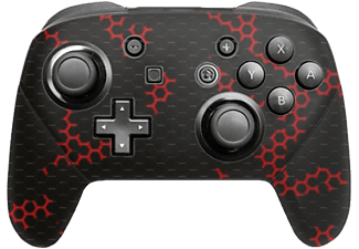 EPIC SKIN Epic Skin Nintendo Switch Pro Controller Skin - "Nano Tech Red" - Rosso/Nero - epidermide (Rosso/Nero)