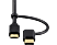 HAMA Câble micro-USB 2 en 1 - Câble micro-USB (Noir)