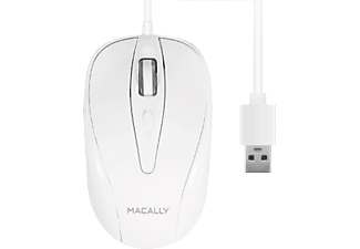 MACALLY MACALLY TURBO - Mouse ottico - 1000 dpi - Bianco - 