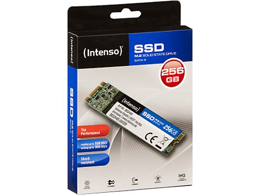 INTENSO M.2 TOP - Festplatte (SSD, 256 GB, Schwarz/Grün)