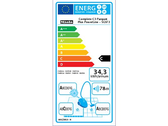 MIELE Complete C3 Parquet Plus PowerLine - Aspirapolvere (Rosso, Con sacchetto)