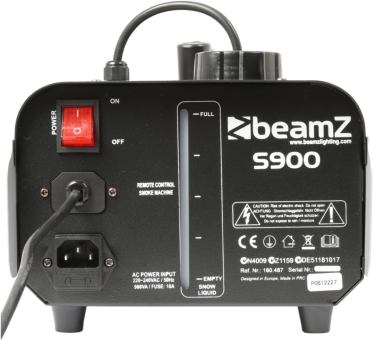 BEAMZ S900 - Nebelmaschine (Schwarz/Grau)