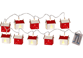 STAR TRADING STAR TRADING Light Chain - Ghirlanda luce LED "case" - 1.8 m - Bianco/Rosso - Ghirlanda luce LED