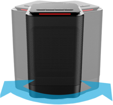 SONNENKOENIG NIZZA - Keramikheizlüfter (Schwarz)