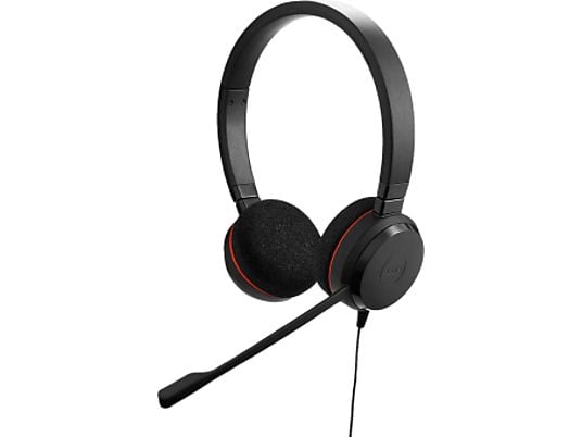 JABRA Evolve 20 Stereo UC - Cuffie con microfono (Wired, Binaurale, On-ear, Nero)