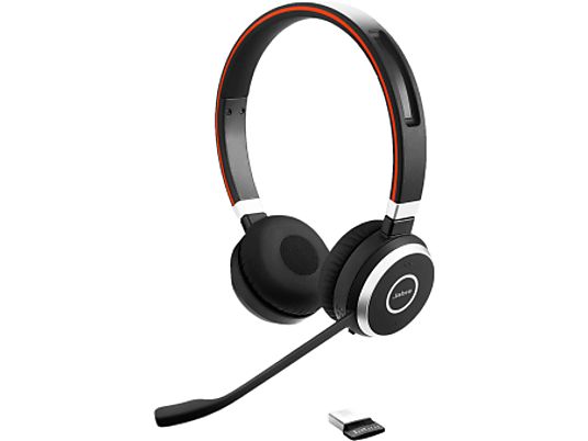 JABRA Evolve 65 Stereo UC - Office Headset (Kabellos, Binaural, On-ear, Schwarz)