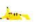 BANPRESTO Pokemon Liegend Pikachu (26 cm) - Plüschfigur (Gelb/Schwarz/Rot)