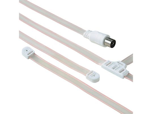 HAMA Antenne câblée dipôle - Couple Koax (Blanc)