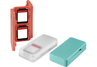 HAMA Game-Case - Nintendo Switch Spielehülle (Blau, rot, transparent)