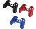 HAMA hama Étui - Pour Dualshock 4 - Noir/Rouge/Bleu -  (Nero/Rosso/Blu)