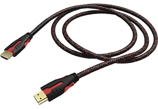 HAMA 115419 - HDMI-Kabel (Schwarz/Rot)