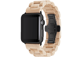 WOODCESSORIES EcoStrap Grösse 38-40mm für Apple Watch - Armband (Ahorn/Schwarz)
