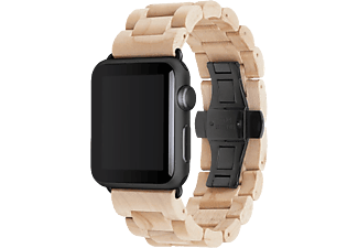 WOODCESSORIES EcoStrap Grösse 42-44mm für Apple Watch - Armband (Ahorn/Schwarz)