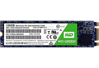 WESTERN DIGITAL Digital Green PC SSD - Disque dur (SSD, 120 GB, Noir/Vert)