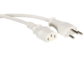 VALUE 19.99.1224 - Câble d'alimentation T12 à C13, 1 m, Bianco