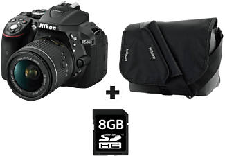 NIKON Nikon D5300 - Fotocamera reflex - Body + obiettivo (AF-P VR DX 18-55 mm) - 24.2 MP - Wi-Fi - Nero - Fotocamera reflex 