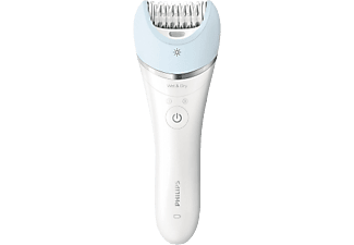 PHILIPS Satinelle Advanced Epilierer, nass und trocken BRE605/00 - Epilierer (Blau, Weiss)