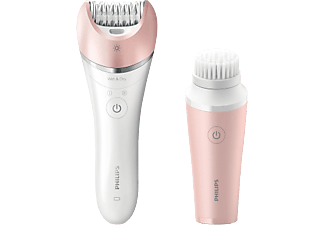 PHILIPS Satinelle Advanced Nass- und Trockenepilierer BRP545/00 - Epilierer (Pink, Weiss)