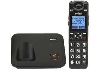 SWITEL D 7000 Vita+ - Téléphone sans fil (Noir)