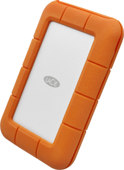 LACIE 2TB Festplatte Rugged Secure mit 2 Jahre Rescue, HDD, Extern, 130MB/s, USB-C, Orange/Silber