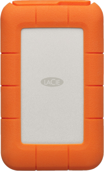 LACIE 2TB Festplatte Rugged Secure mit 2 Jahre Rescue, HDD, Extern, 130MB/s, USB-C, Orange/Silber