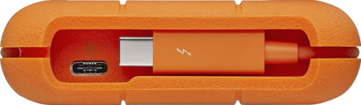 LACIE 2TB Festplatte Rugged Secure mit 2 Jahre Rescue, HDD, Extern, 130MB/s, USB-C, Orange/Silber