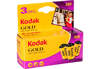 KODAK Kodak Gold 200 - 3 rullini - Pellicola analogica (Giallo/Porpora)