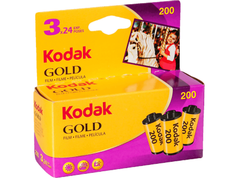 KODAK GOLD 200 135-24/3 - Analogfilm (Gelb/Lila)