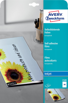 ZWECKFORM 2500Z FOLIE A4 INKJET CLEAR -  (Transparent)