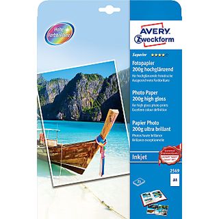 ZWECKFORM Glossy Photo Paper, DIN A4, 200 g/m², 25 feuilles - 