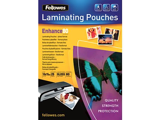 FELLOWES Pouches, 10x15 cm, 80 micron, cf. 25 - 