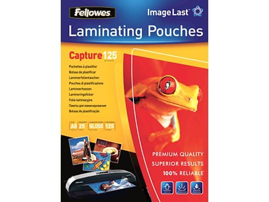 FELLOWES Pochettes, A5, 125 micron, paquet de 25 - Film de plastification