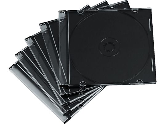 HAMA 51269 CD SLIM BOX CLEAR/BLACK 50PCS - Scafo vuoto Slim